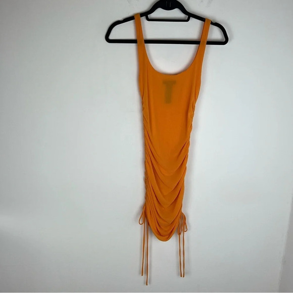 h:ours Revolve Rocket Orange Mesh Mini Dress Size XS - Picture 5 of 6